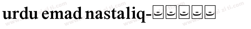 urdu emad nastaliq字体转换